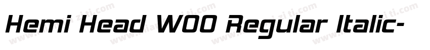 Hemi Head W00 Regular Italic字体转换
